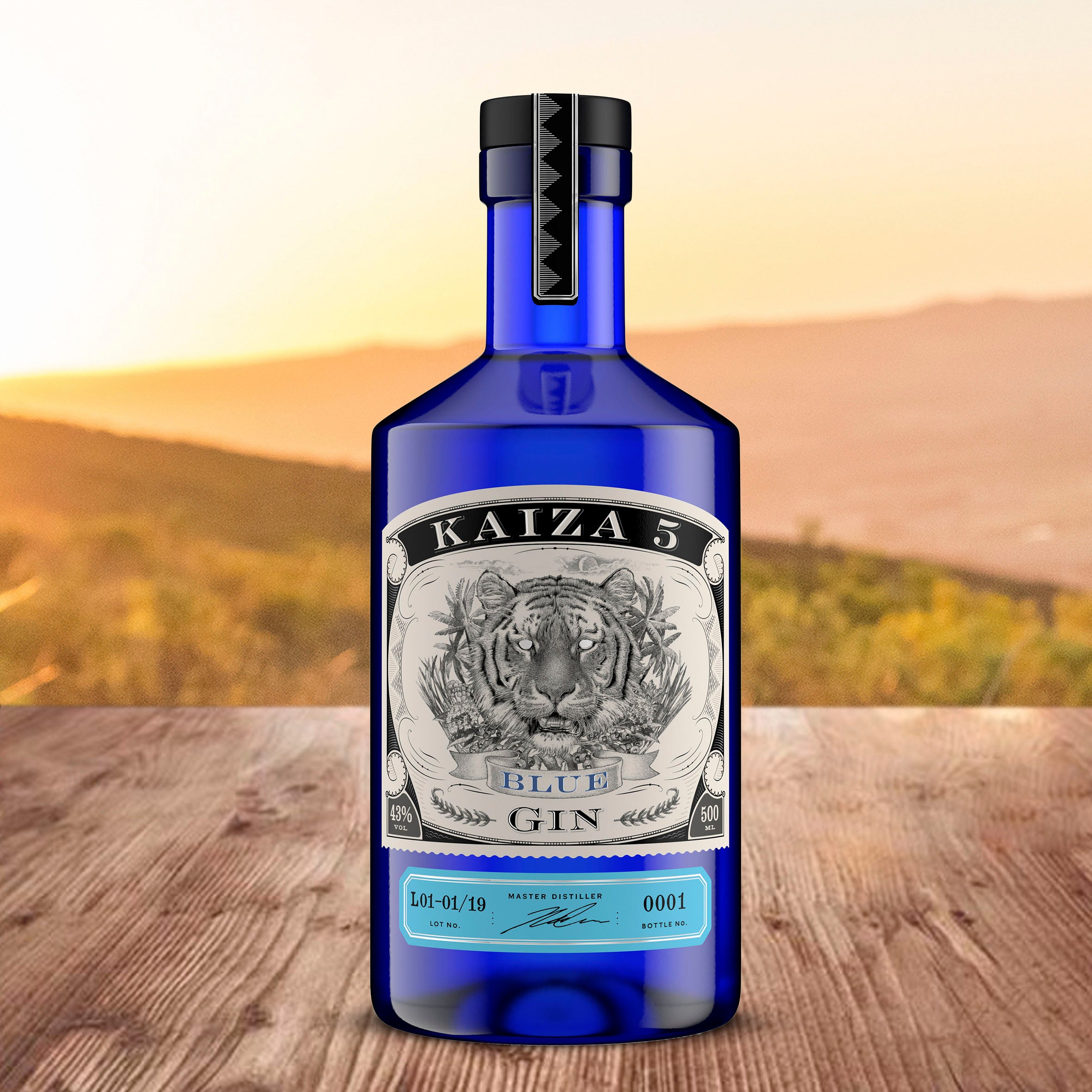 KAIZA 5 BLUE GIN - 500 ml | Die blaue Lagune von Kapstadt