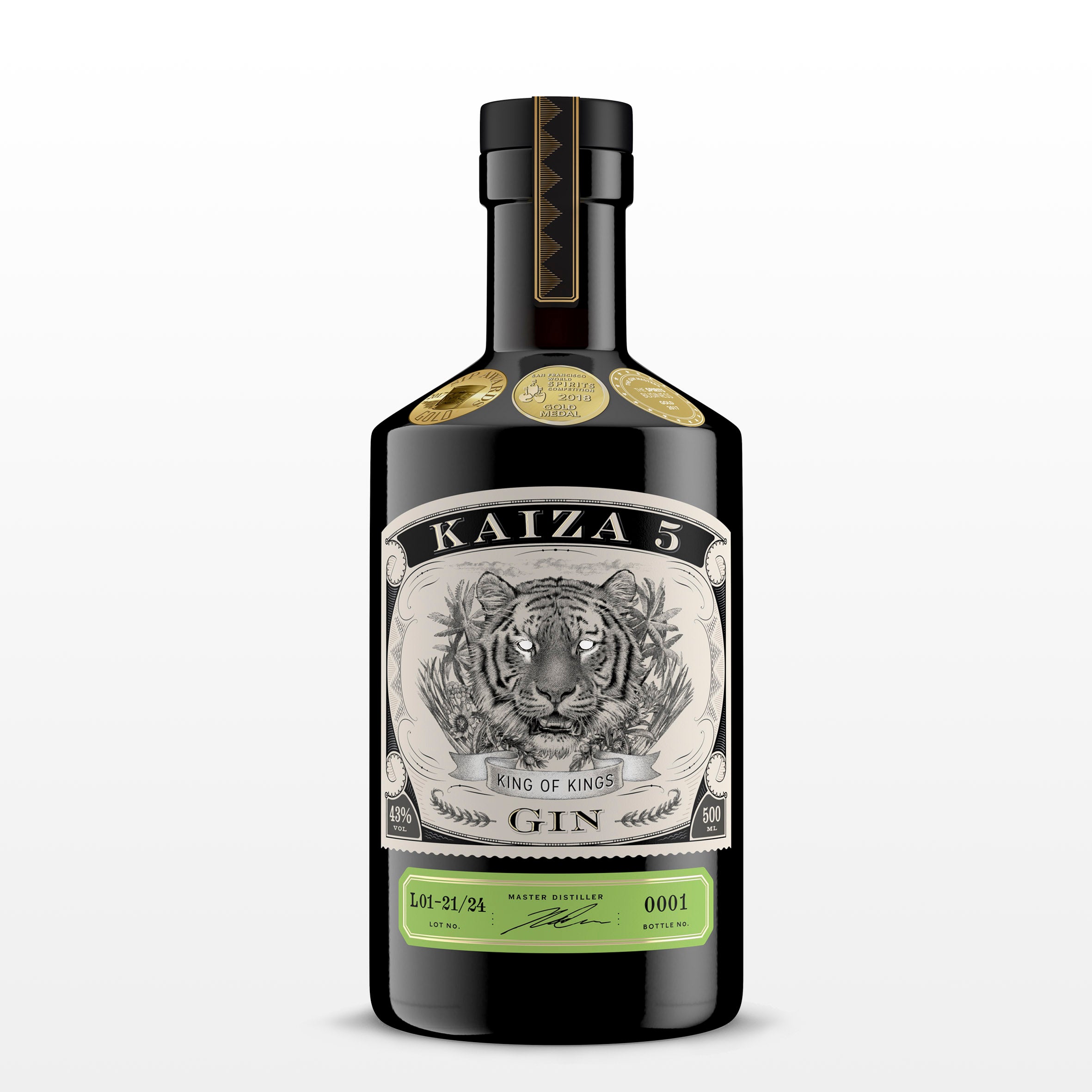 KAIZA 5 GIN - 500 ml | Ausgezeichneter Premium-Gin