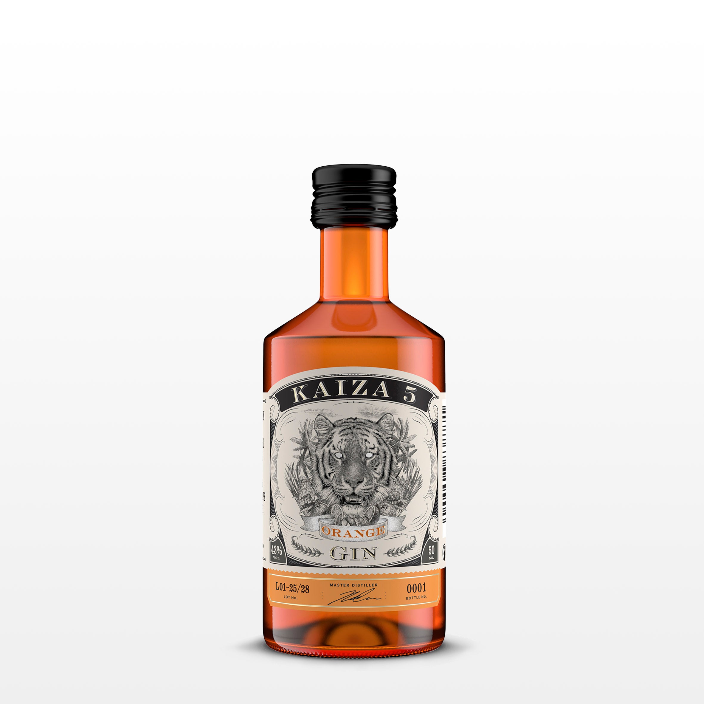KAIZA 5 ORANGE GIN - 50 ml | Spritzlebendige Rose-Gin-Kreation