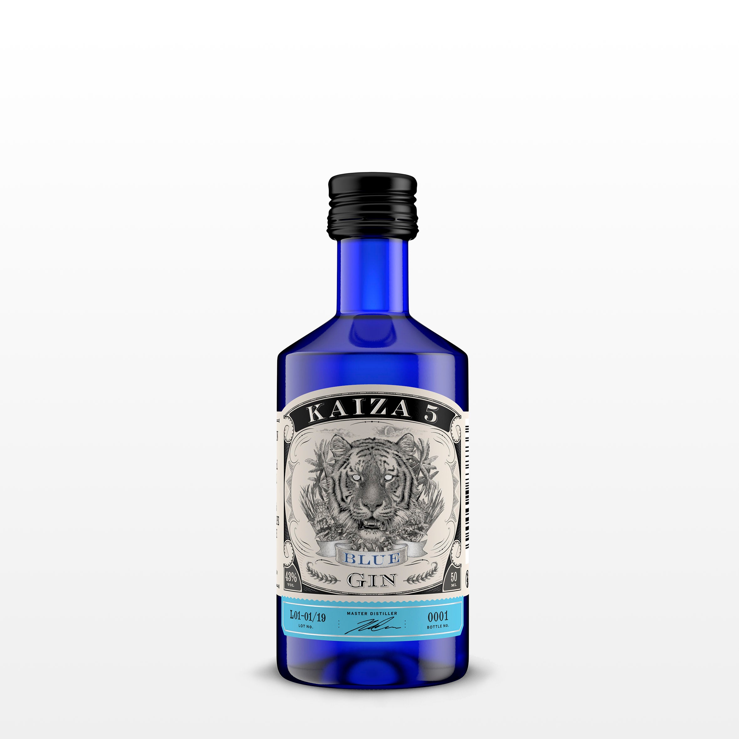 KAIZA 5 GIN BLUE Miniatur - 50 ml | Die blaue Lagune von Kapstadt