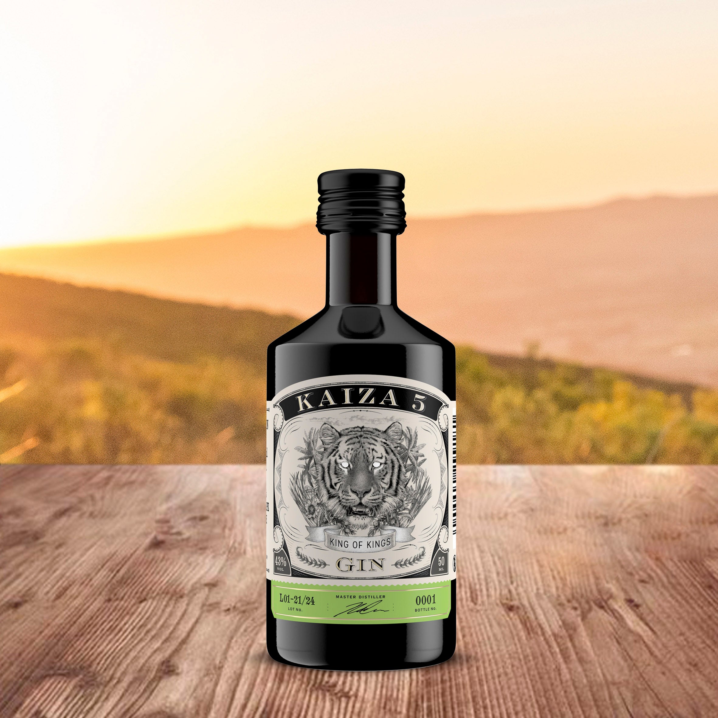 KAIZA 5 GIN Miniatur - 50 ml | Ausgezeichneter Premium-Gin