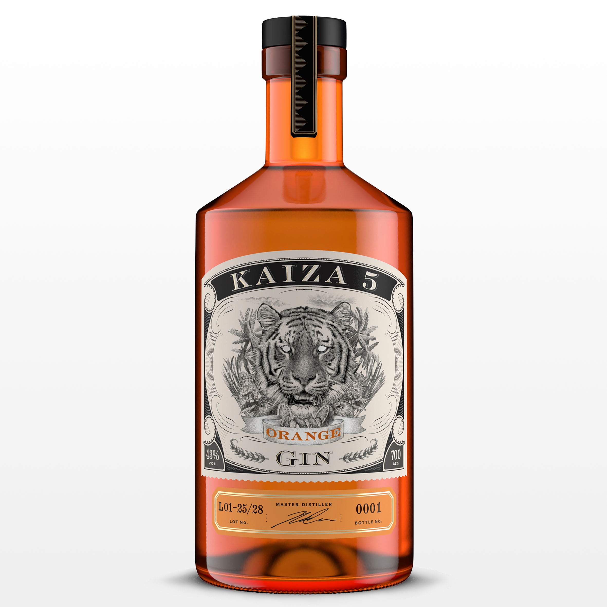 KAIZA 5 ORANGE GIN - 700 ml | Spritzlebendige Rose-Gin-Kreation