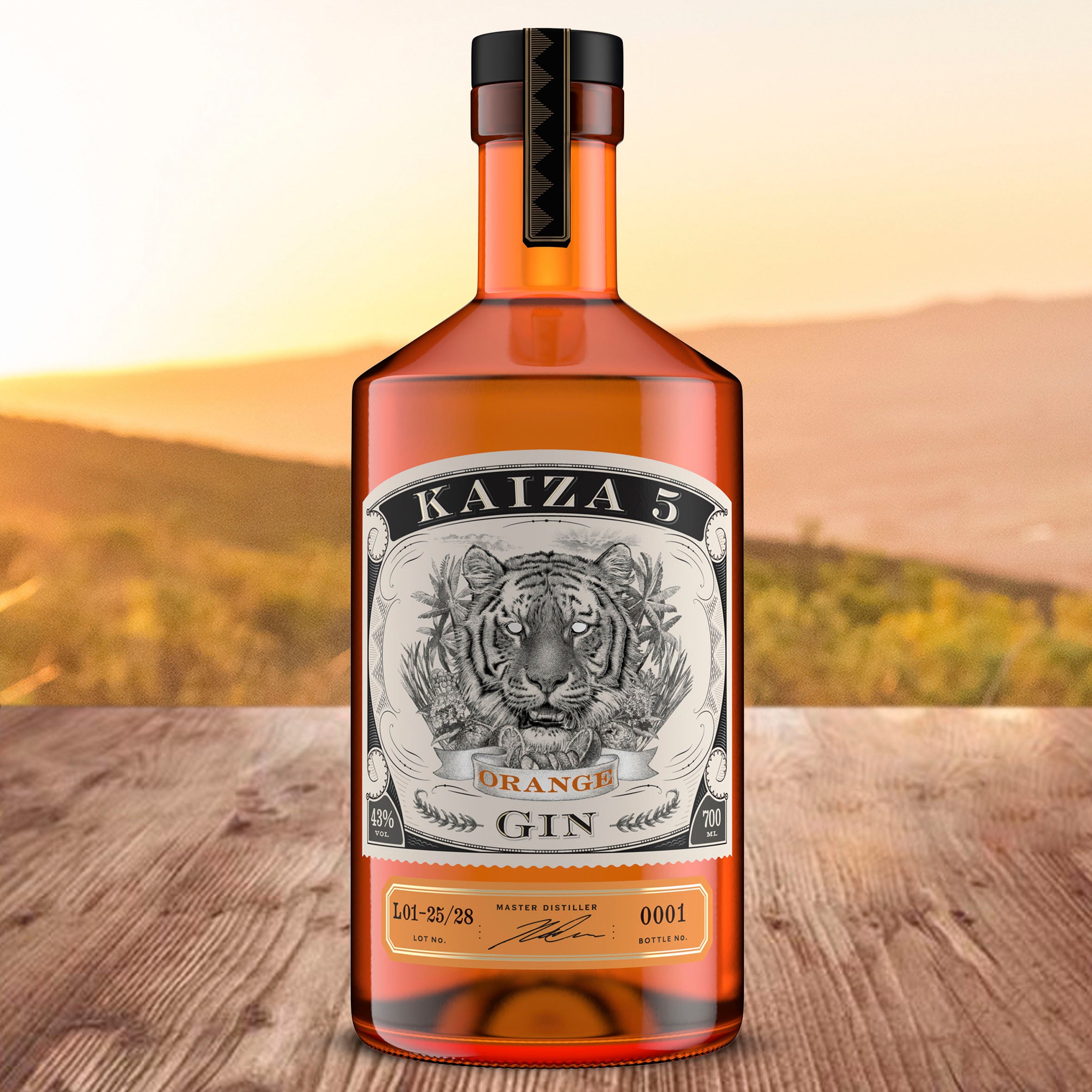 KAIZA 5 ORANGE GIN - 700 ml | Spritzlebendige Rose-Gin-Kreation