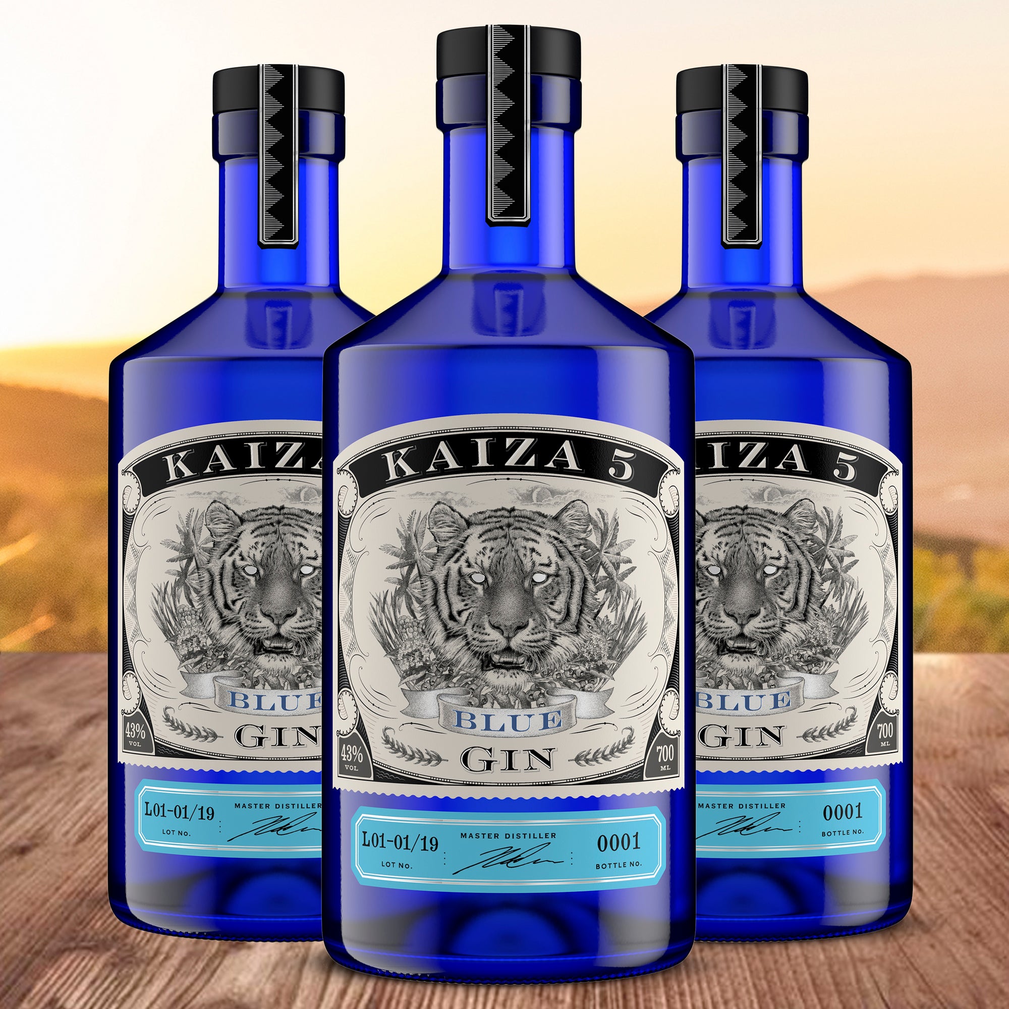 KAIZA 5 GIN BLUE - 43% | Der blaue Tiger aus Südafrika/Kapstadt