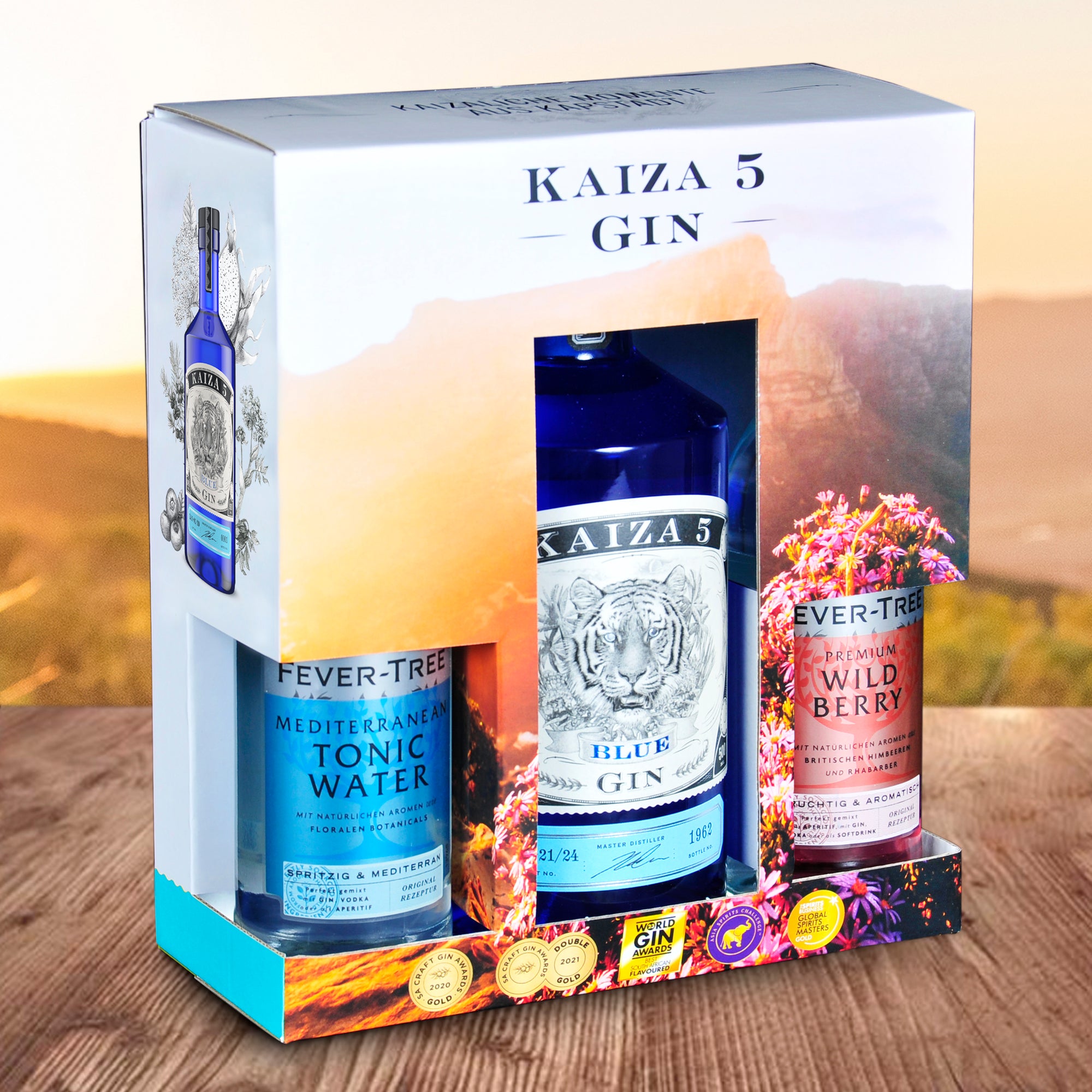 KAIZA 5 BLUE GIN Box mit 2x Fever-Tree Tonic Water Mix