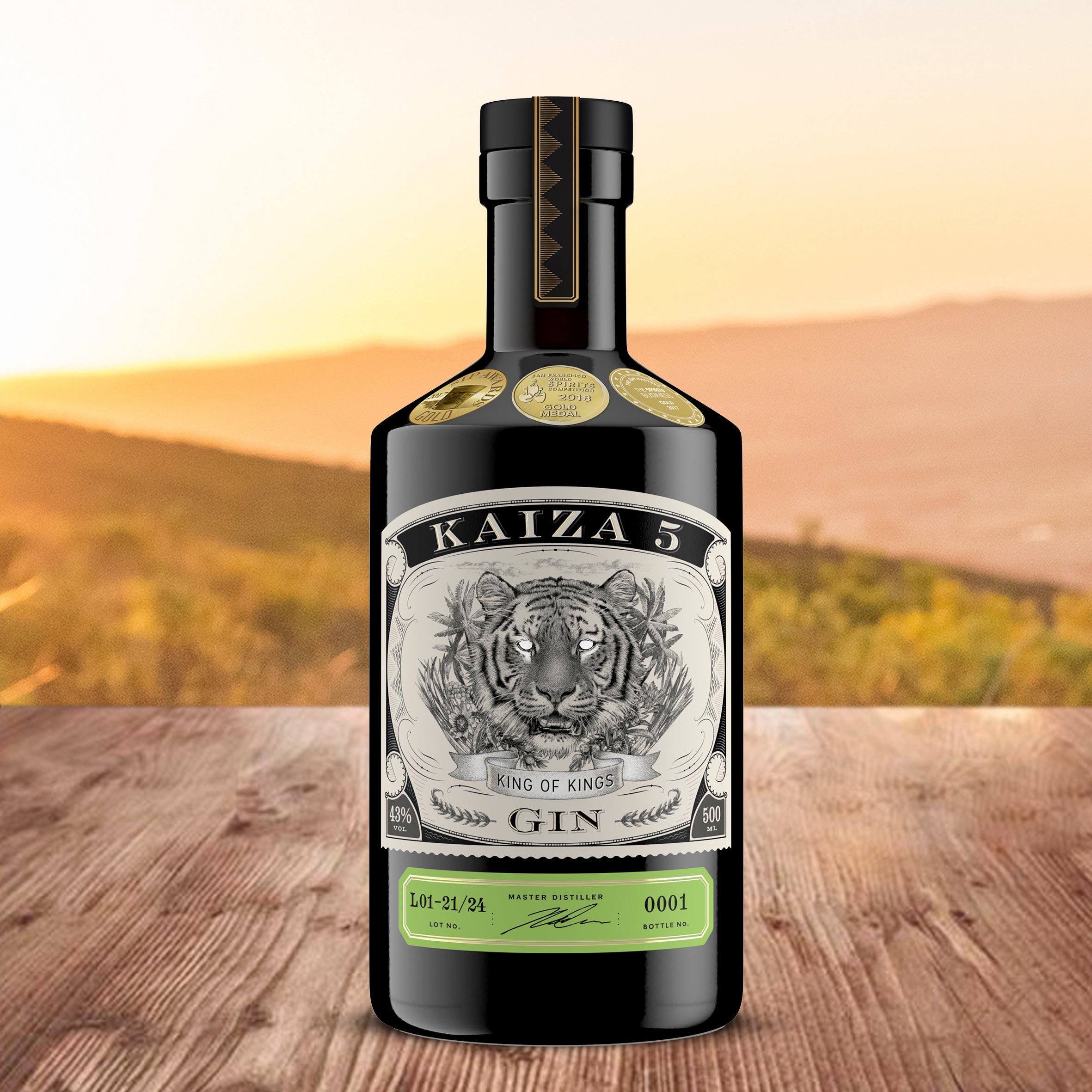 KAIZA 5 GIN - 500 ml - 43% | Der ausgezeichnete Premium-Gin aus Südafrika/Kapstadt - Tana