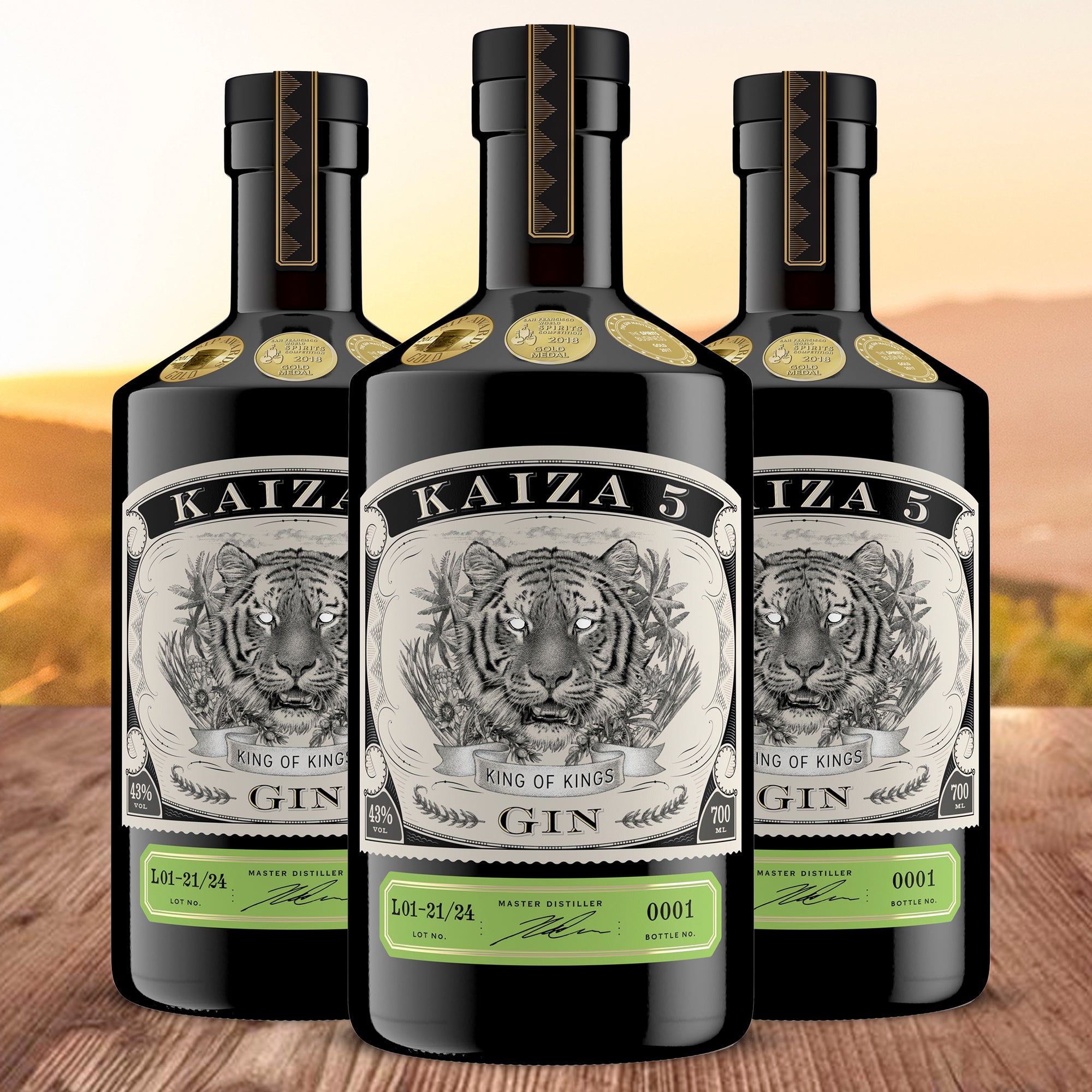 KAIZA 5 GIN - 43% | Der ausgezeichnete Premium-Gin aus Südafrika/Kapstadt