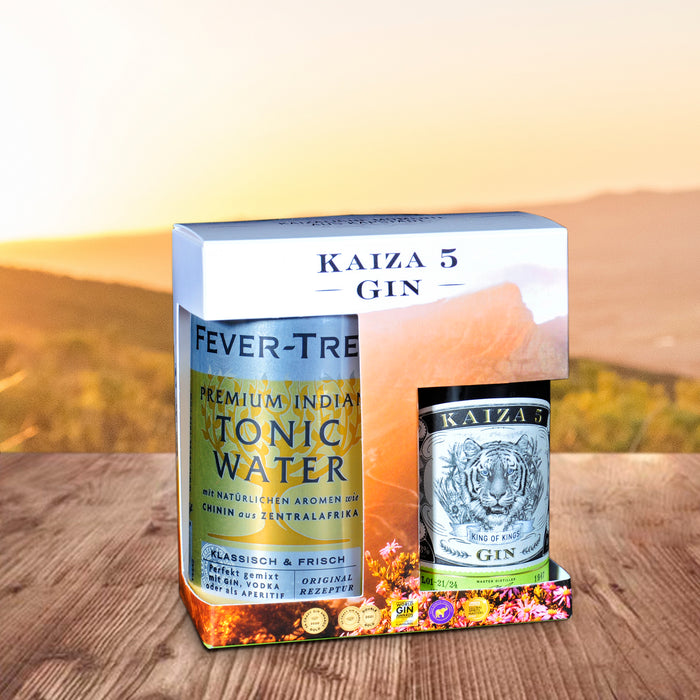 KAIZA 5 GIN Miniatur Box mit Tonic | Der ausgezeichnete Premium-Gin aus Südafrika/Kapstadt